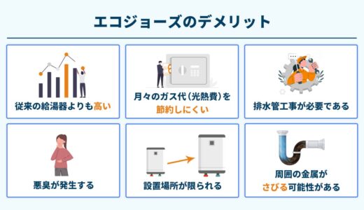 エコジョーズのデメリットを給湯器のプロが解説！価格面や使用感を他の機種と比較
