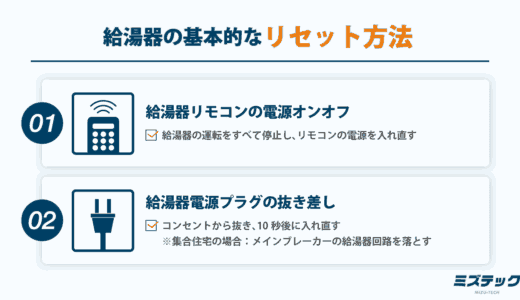 給湯器のリセット方法は？エラーコードごとの対処法も解説
