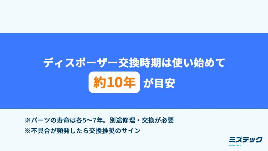 ディスポーザーの交換時期
