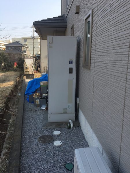 埼玉県北本市　電気温水器からエコキュート交換　　日立『BHP-F46RU』