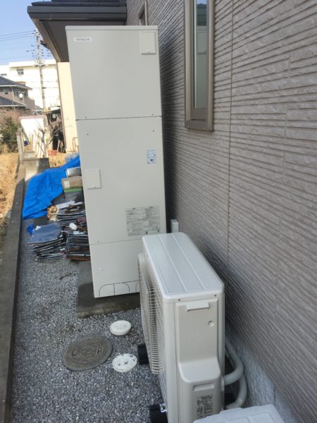 埼玉県北本市　電気温水器からエコキュート交換　　日立『BHP-F46RU』