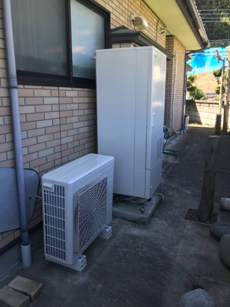 栃木県足利市で電気温水器からエコキュートへの取替・交換工事