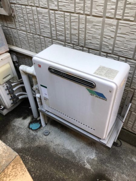 鳥取県鳥取市でガス給湯器交換工事　ノーリツ『GT-2410ARX』→ノーリツ『GT-C2462SARX BL』
