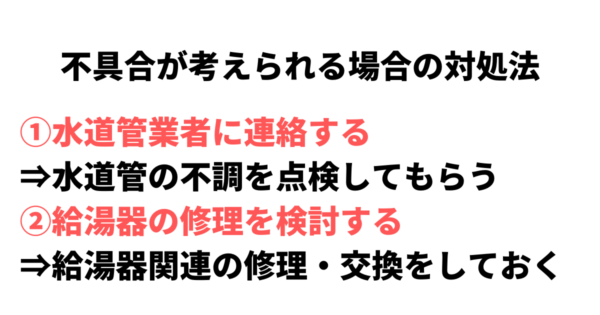 水道の不具合が考えられる場合の対処法