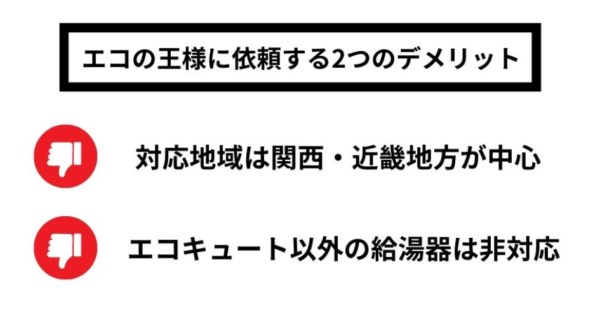 エコの王様に依頼する2つのデメリット