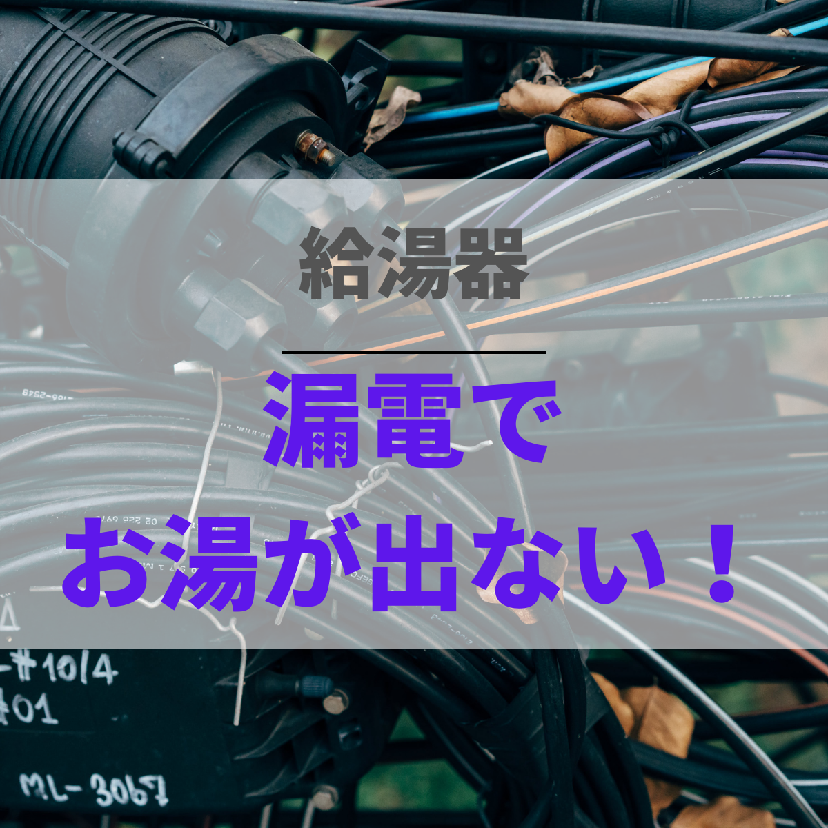 給湯器の漏電でお湯が出ない？