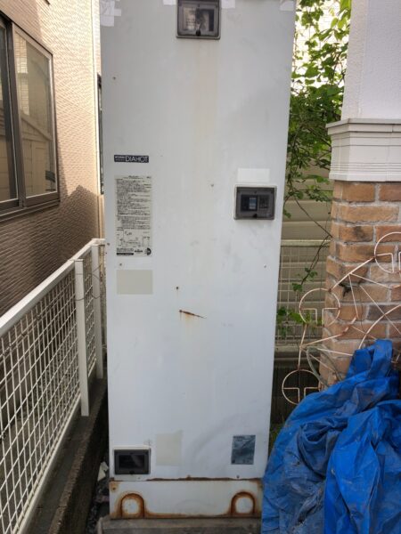 静岡県浜松市中区の電気温水器⇒エコキュート交換　三菱『SRT-5567FUD-BL』⇒東芝『HWH-B376-R』への交換施工事例