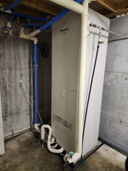 長野県諏訪市のエコキュート⇒エコキュート交換　三菱『SRT-HPTK46W1』⇒パナソニック『HE-L46KQS』への交換施工事例