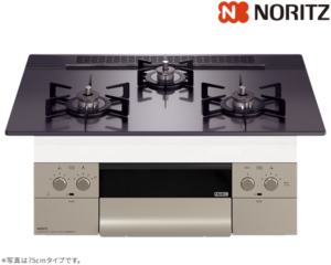 ノーリツ オルシェ ガスコンロ N3WU3PWASQSTEC