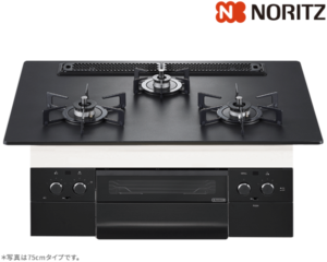 ノーリツ オルシェ ガスコンロ N3WU3PWAAFBAEC