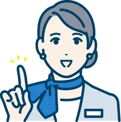 ディスポーザーについて説明する女性スタッフのイラスト