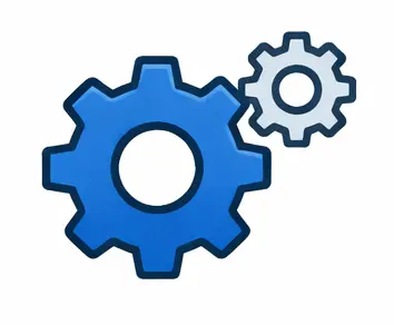 部品代を表す歯車のイラスト