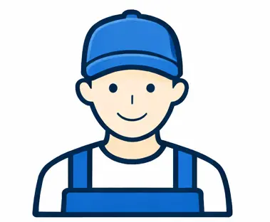 作業費用を表す作業員のイラスト