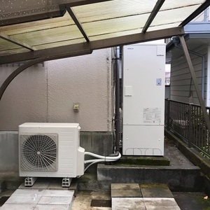 東京都八王子市で電気温水器からエコキュートへの交換工事　東芝『HPL-D569RS』→日立『BHP-ZA37RU』