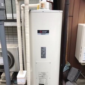 鳥取県倉吉市で電気温水器交換工事　ナショナル『DH-1505MX』→三菱電機『SR-151E』